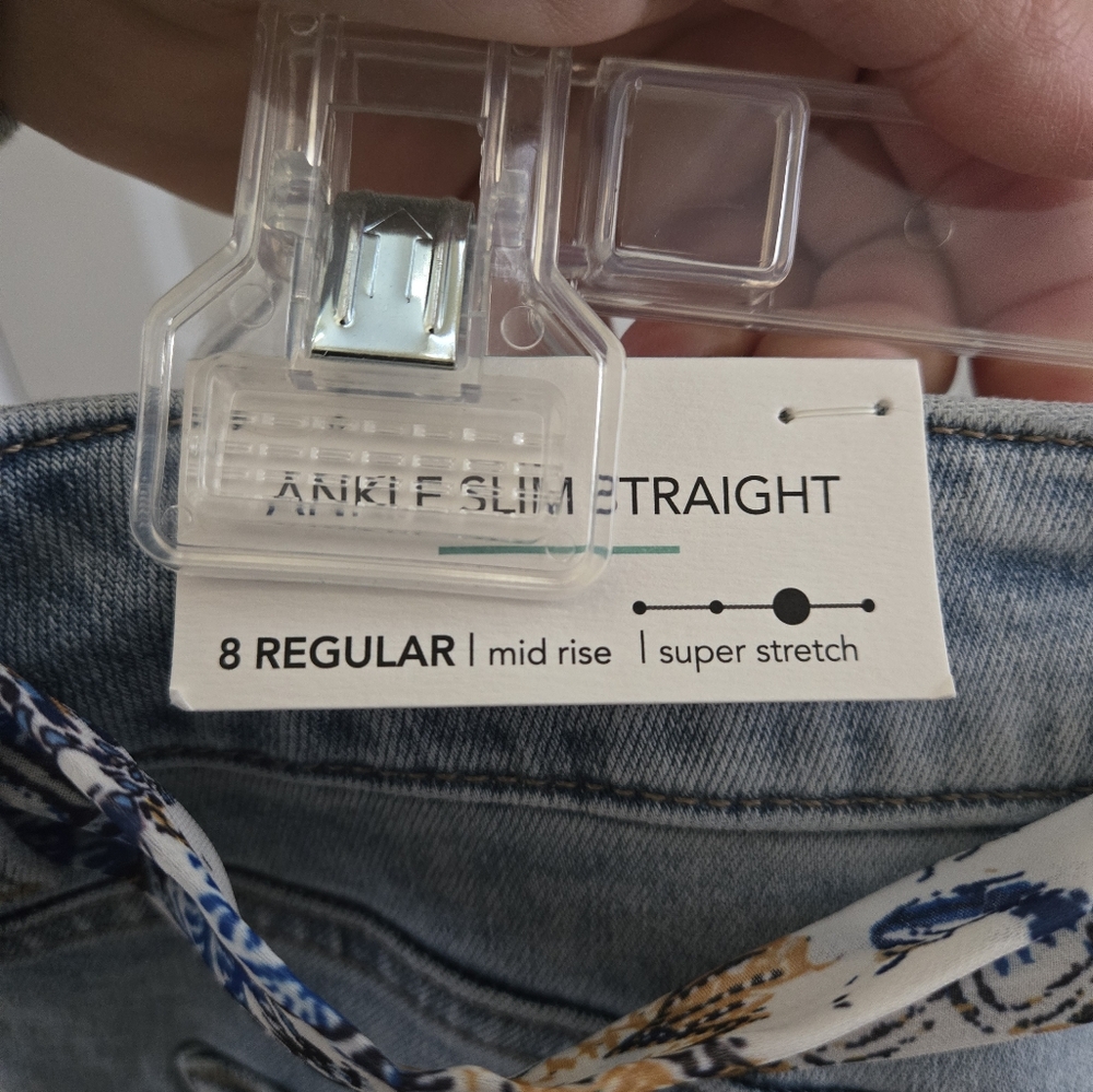 M jeans by Maurices slim straight ankle mid rise jeans - Picture 7 of 8